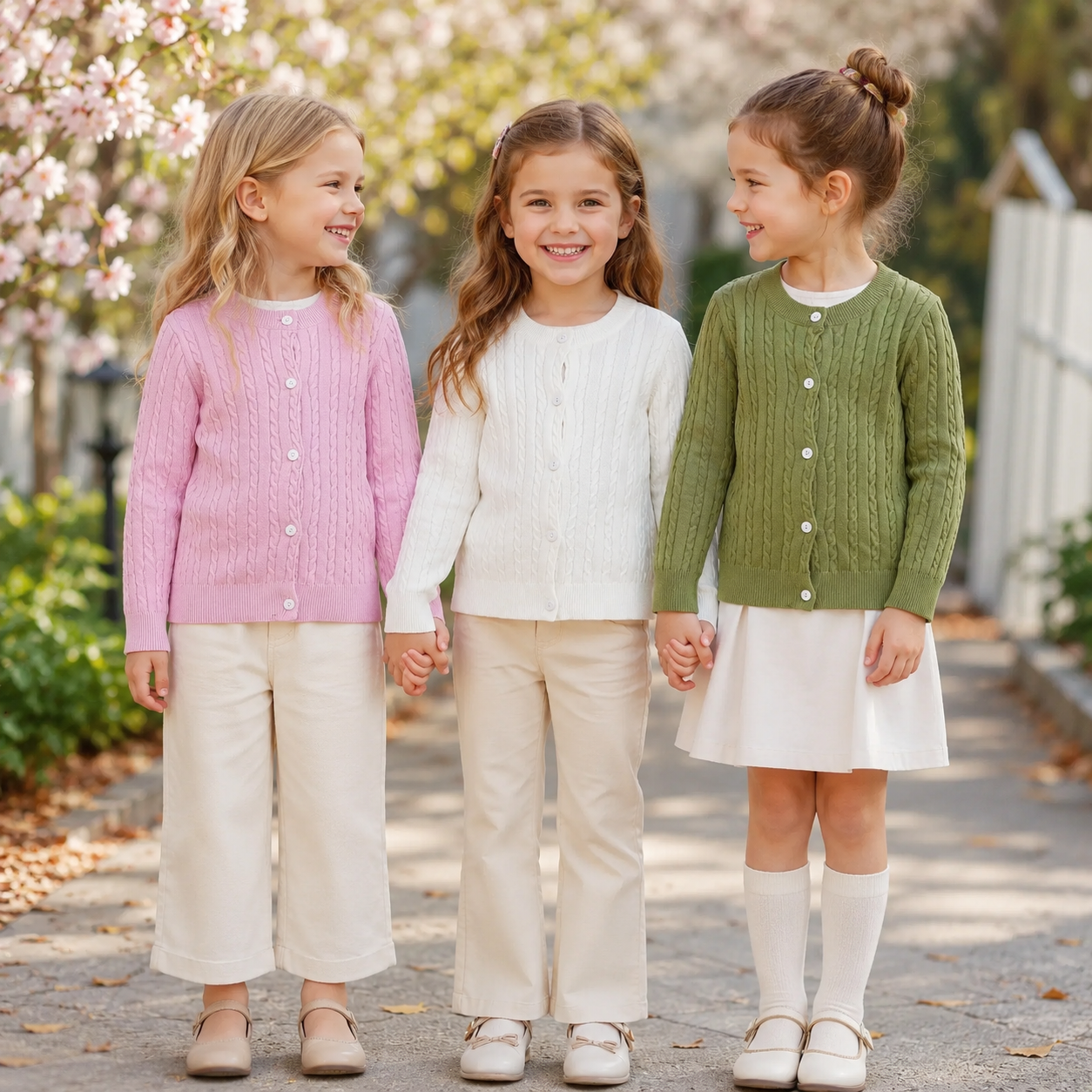 CozyBelle – Elegant og varm – strikket vest med knapper