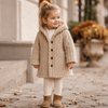 Mini Fashion™ - Blødt inderfor i fleece til piger - Vinterfrakke