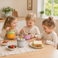 Thumbnail for MealMate – Praktisk og isoleret – Fritstål-frokostskål med ske