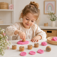 Thumbnail for WoodStamp – Montessori & Kreativt – 6 stk. leirstempler af træ