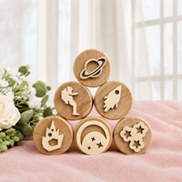 Thumbnail for WoodStamp – Montessori & Kreativt – 6 stk. leirstempler af træ