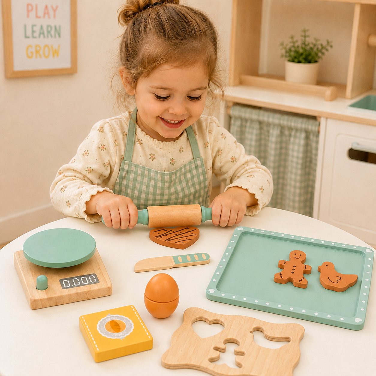 BakeBuddy – Kreativt & lærerigt – Legetøj: Bagesæt af træ