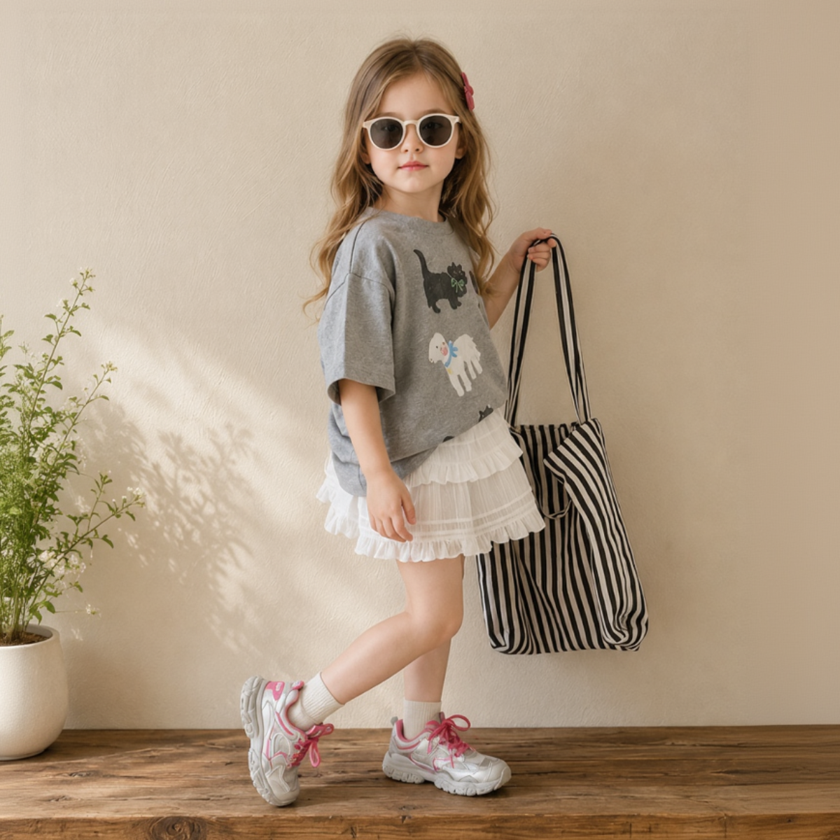 CatFun – Afslappet & legende – Oversized T-shirt med katteprint