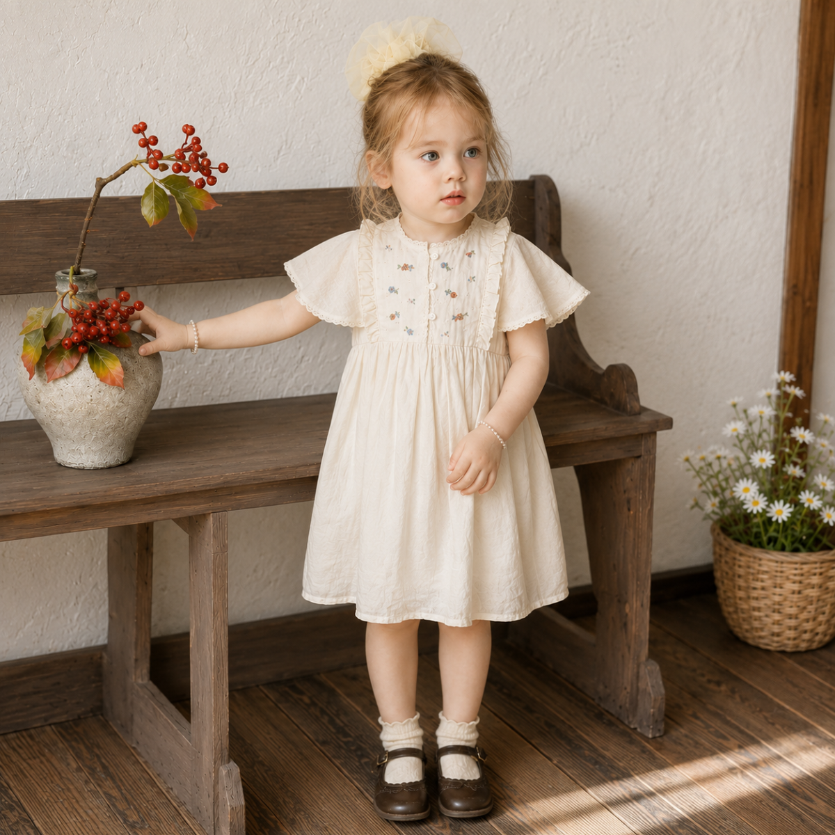 Sleeveless Dress – Elegant og behagelig – Kjole med blonderkrave