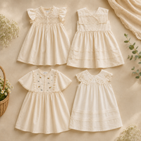 Thumbnail for Sleeveless Dress – Elegant og behagelig – Kjole med blonderkrave
