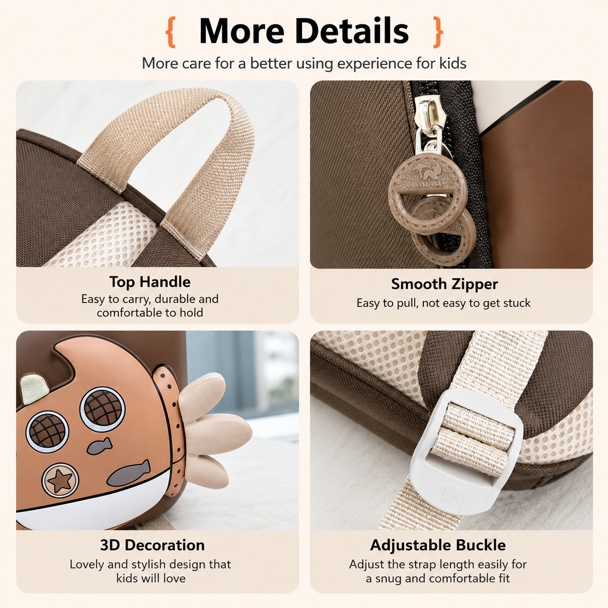 KiddoPack – Sød & praktisk – børnerygsæk med lysende ben