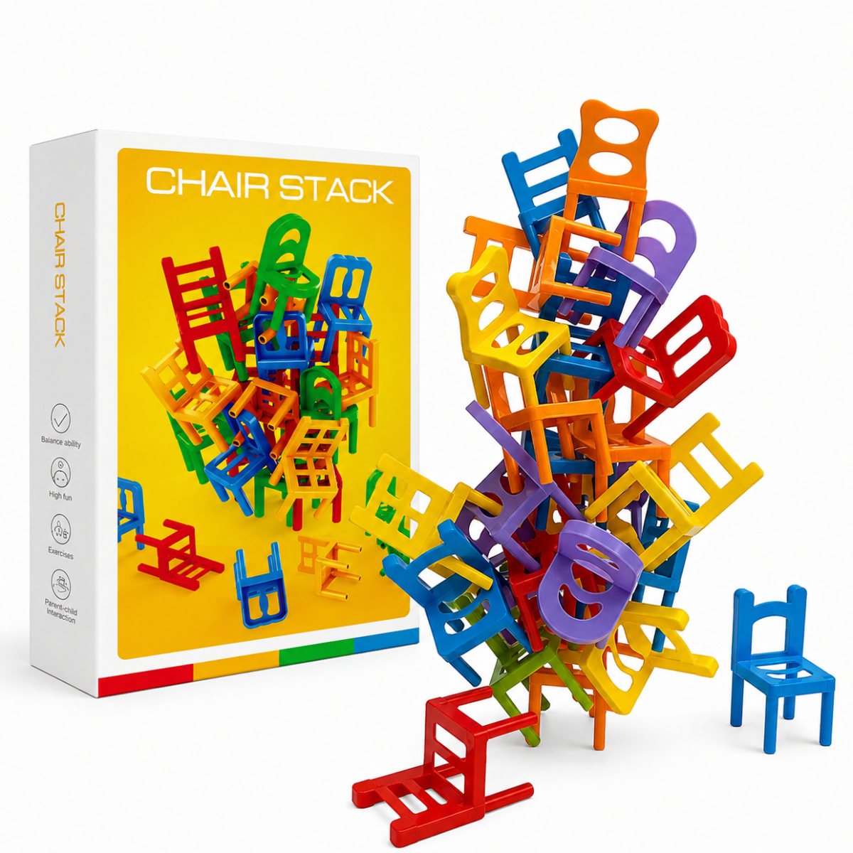 Chair Stack™ - Interaktiv og stimulerende for kreativiteten - spil med stabelstole
