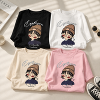 Thumbnail for CuteStyle – Trendy og behagelig – T-shirt med oversized tegneserieprint