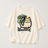 Thumbnail for FunPaws – Legende & stilfuldt – Oversized T-shirt med katteprint