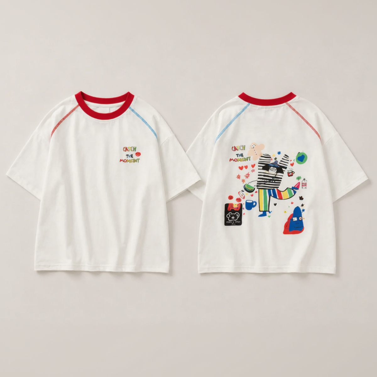 LittleVibe – Leg og kreativitet – Oversized T-shirt med farverig illustration