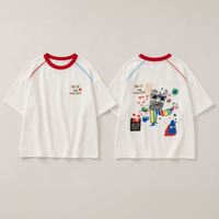 Thumbnail for LittleVibe – Leg og kreativitet – Oversized T-shirt med farverig illustration