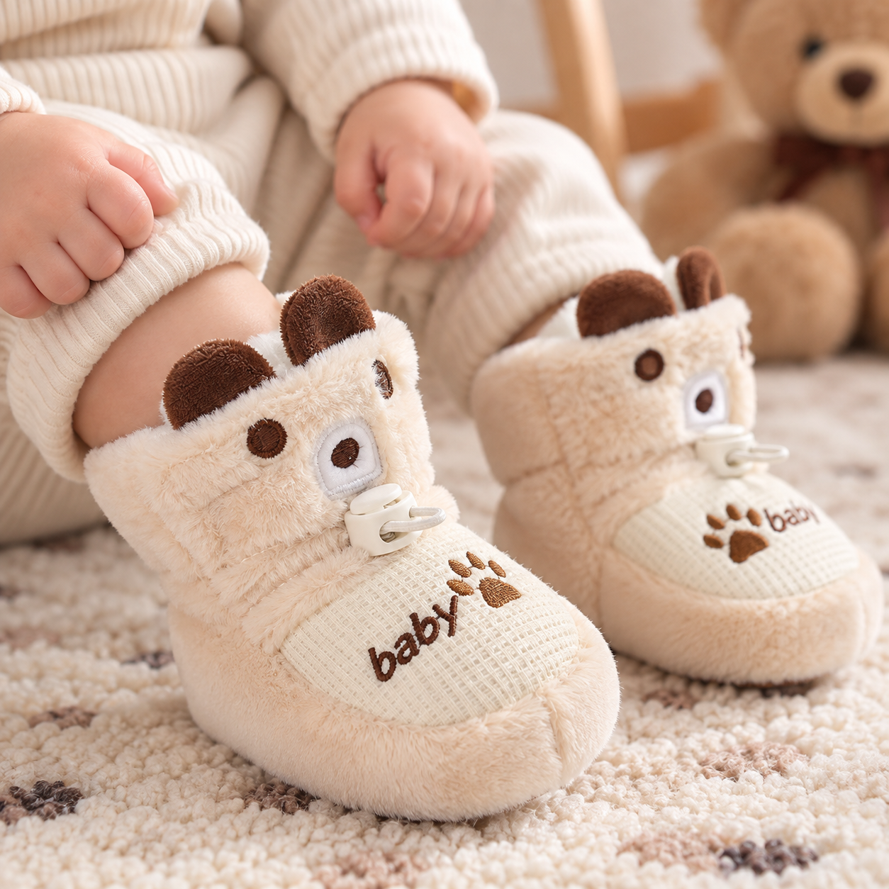 TinyBoots – Hyggeligt & behageligt – Plys-babysko til vinteren