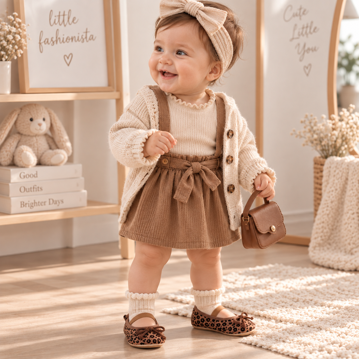 TinyStyle – Sødt & elegant – babypigesko med leopardmønster