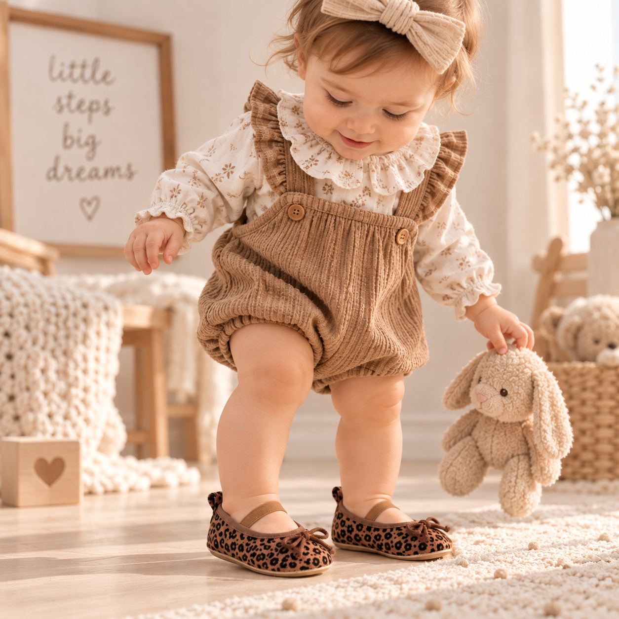 TinyStyle – Sødt & elegant – babypigesko med leopardmønster