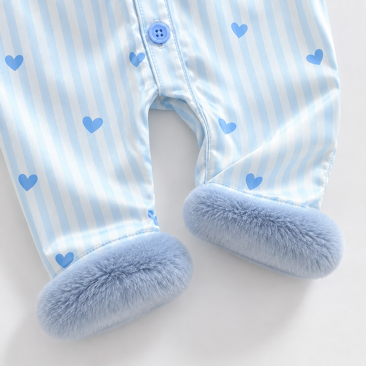 TinyLove – Blødt & varmt – Baby-jumpsuit med hjerteprint og plysdetaljer