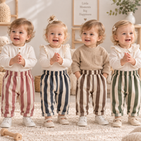Thumbnail for SoftStripe – Blødt og behageligt – babybukser med stribet mønster