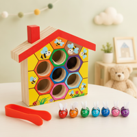 Thumbnail for HoneyHive – Montessori & Pædagogisk – Sorteringsspil med bier i træ
