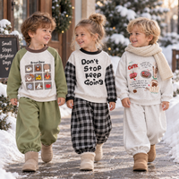 Thumbnail for MiniBuddy – Blødt og praktisk – Børnesweatersæt med lange ærmer