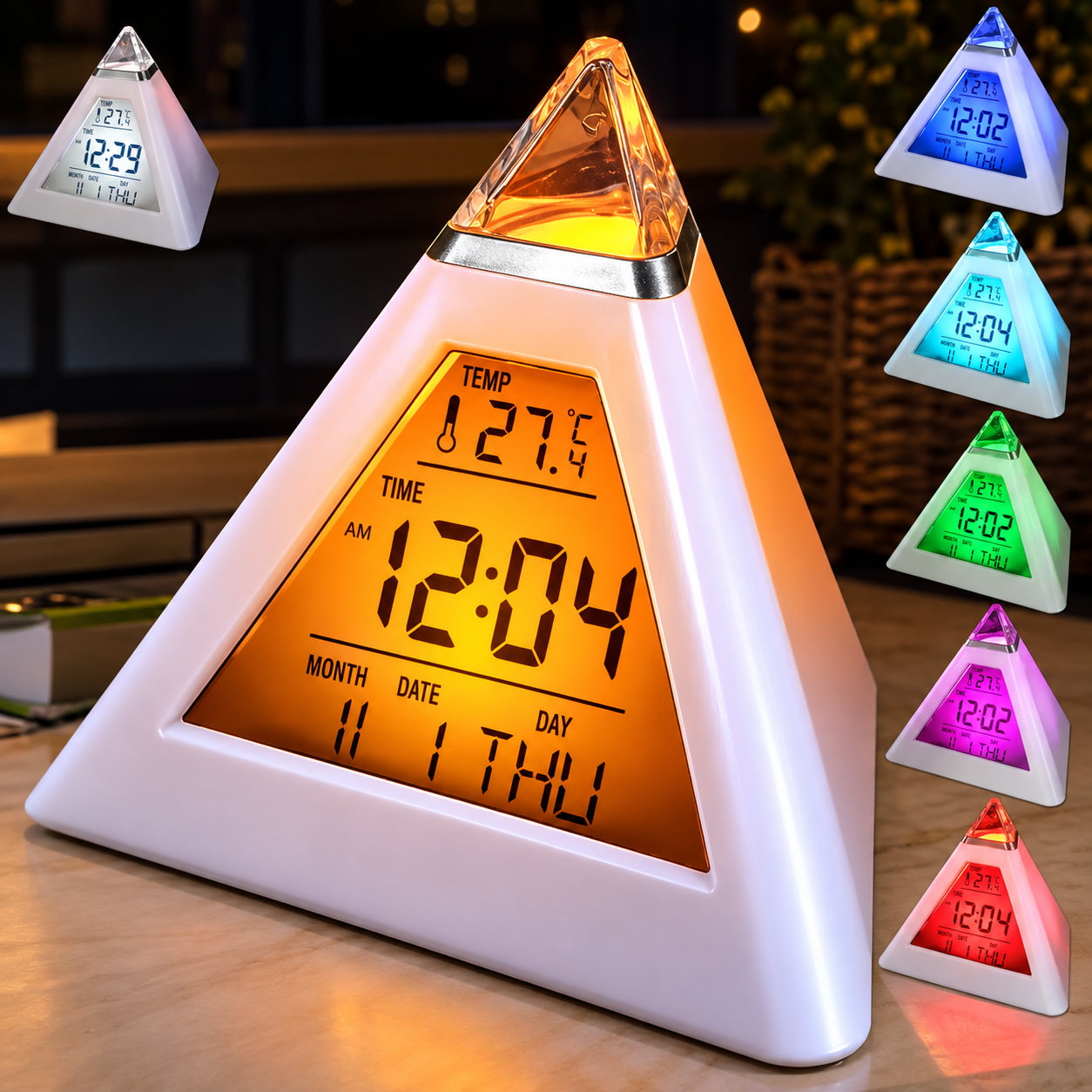 ColorTime – Farverig og multifunktionel – digital vækkeur til børn med natlampe