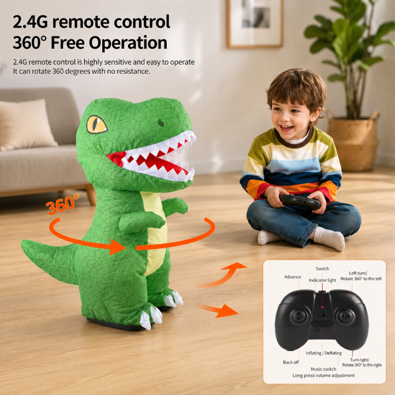 Inflatable Tyrannosaurus Rex – Aktiv & lærerigt – Oppustelig fjernstyret dinosaur