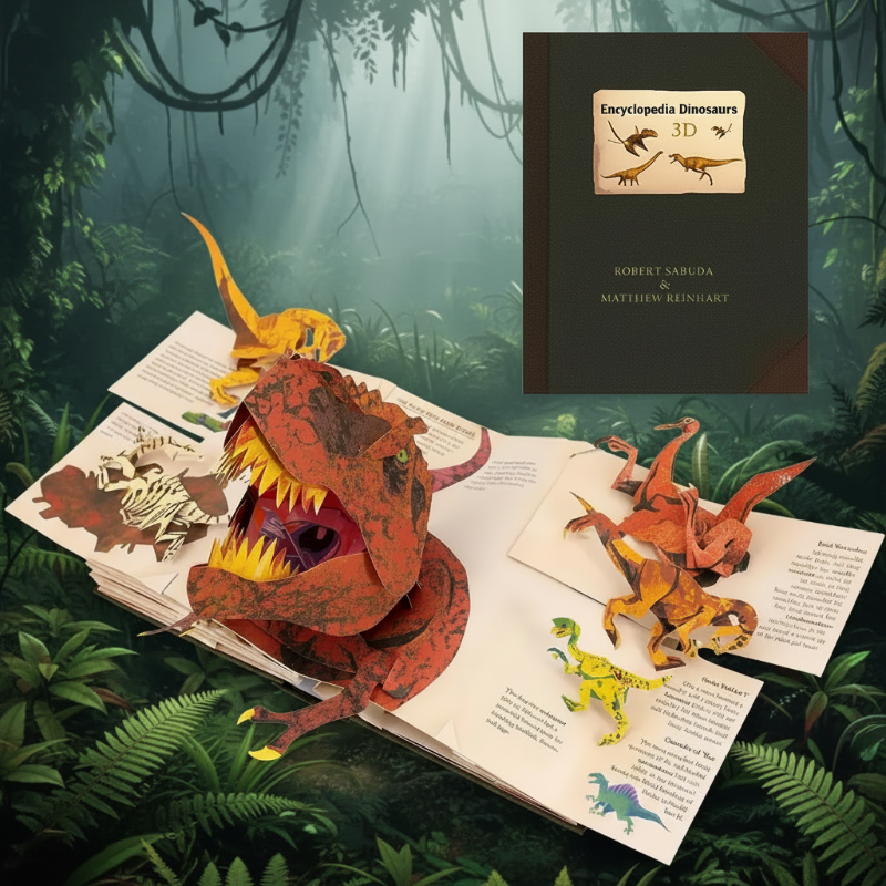JurassicKids – Spændende og lærerigt – 3D-pop-up-bog om dinosaurer