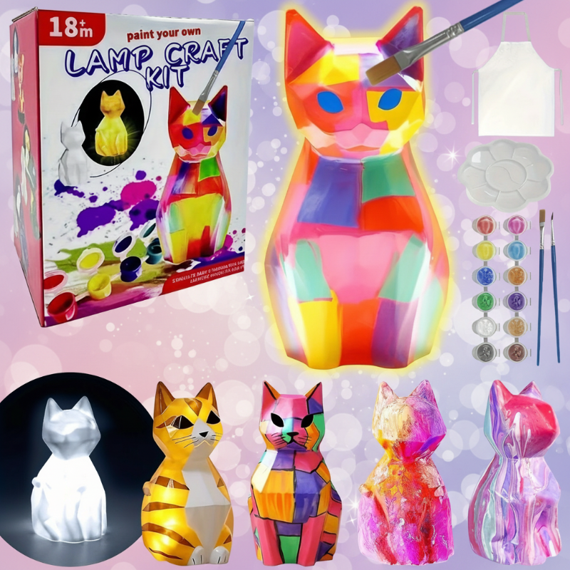 MiniCrafters – Kreativitet & læring – DIY-lampe og dyresæt til maling