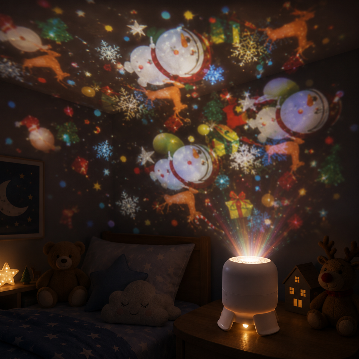 SeaDream – Leg og læring – 360° roterende LED-natlampe