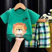 Thumbnail for Mini Fashion™ - Løveprint - Sommersæt til drenge