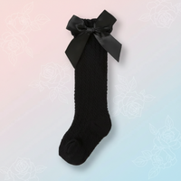 Thumbnail for LittleCharm – Bløde og stilfulde – knæstrømper til piger med sløjfe