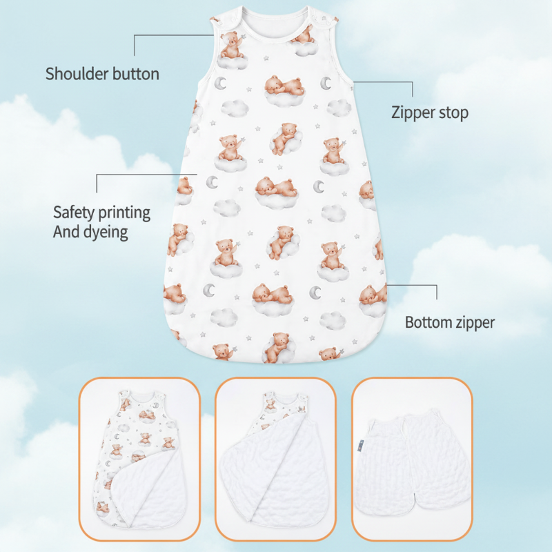 LittleDreams – Blødt og åndbart – Sovepose til baby uden ærmer