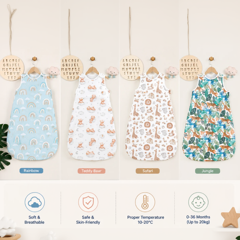 LittleDreams – Blødt og åndbart – Sovepose til baby uden ærmer