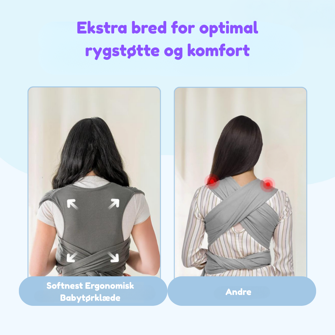 SoftNest - Komfortabel, åndbar og sikker – ergonomisk bæresele til babyer