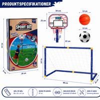 Thumbnail for Kids Ball Games - Dobbelt legeglæde – fodbold- og basketball-legetøjssæt