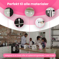 Thumbnail for Milo & Moon – Usynlig sikkerhed – Børnesikre skabs- og skuffelåse (8 stk.)