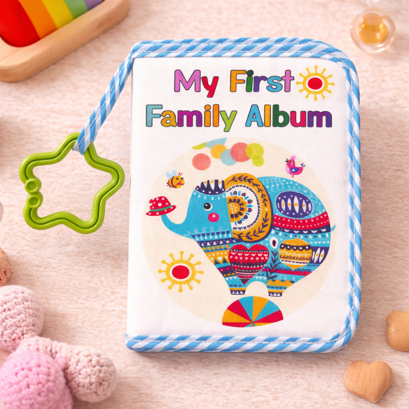 Baby Photo Album – Blødt & Minder – Fotobog i stof