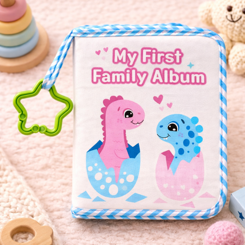 Baby Photo Album – Blødt & Minder – Fotobog i stof