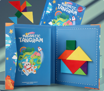 Woods™ - Tilskynd til logisk tænkning - Tangram-puslespil i træ