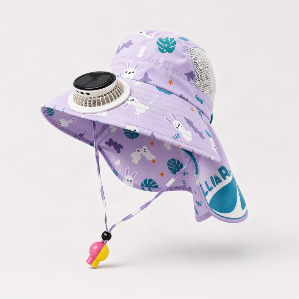 HappyShade – Solbeskyttelse og afkøling – Sommerhat til børn med ventilator