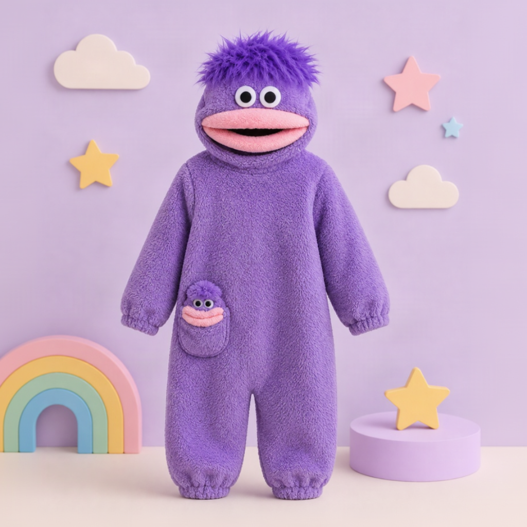 LittleMonster – Behagelig & sød – Børne-onesie med sjovt monster-motiv