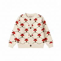 Thumbnail for CozyCardi – Blød & Varm – Strikket Cardigan med Søde Prints