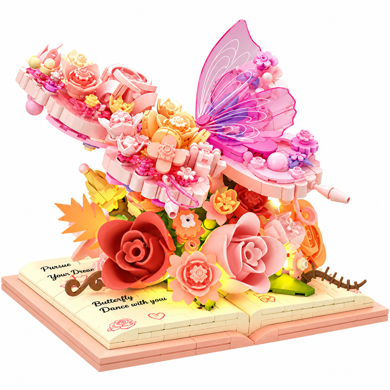 BloomBook – Romantisk & kreativt – 3D-blomsterbog med roser og sommerfugle