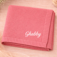 Thumbnail for Personalized Baby Blanket – Blødt & unikt – Personligt broderet tæppe i bomuld