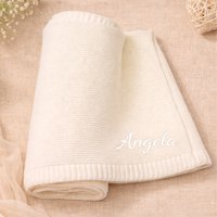 Thumbnail for Personalized Baby Blanket – Blødt & unikt – Personligt broderet tæppe i bomuld