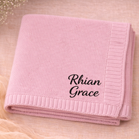 Thumbnail for Personalized Baby Blanket – Blødt & unikt – Personligt broderet tæppe i bomuld