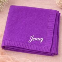 Thumbnail for Personalized Baby Blanket – Blødt & unikt – Personligt broderet tæppe i bomuld