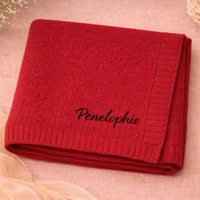 Thumbnail for Personalized Baby Blanket – Blødt & unikt – Personligt broderet tæppe i bomuld