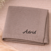 Thumbnail for Personalized Baby Blanket – Blødt & unikt – Personligt broderet tæppe i bomuld