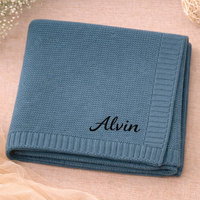 Thumbnail for Personalized Baby Blanket – Blødt & unikt – Personligt broderet tæppe i bomuld