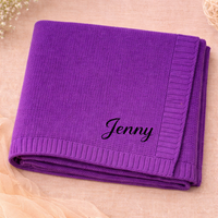 Thumbnail for Personalized Baby Blanket – Blødt & unikt – Personligt broderet tæppe i bomuld