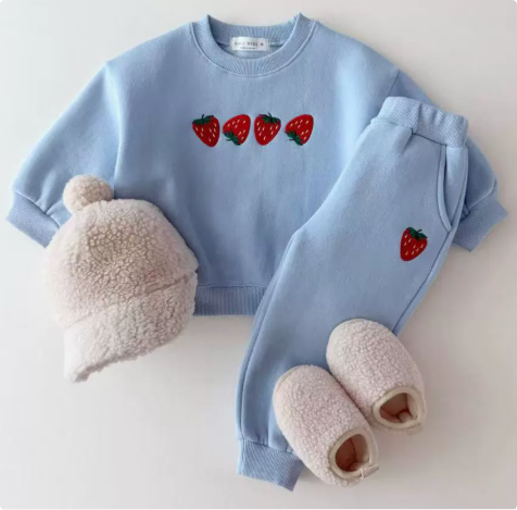 Mini Fashion™ - Sødt jordbærdesign - Sweatshirt